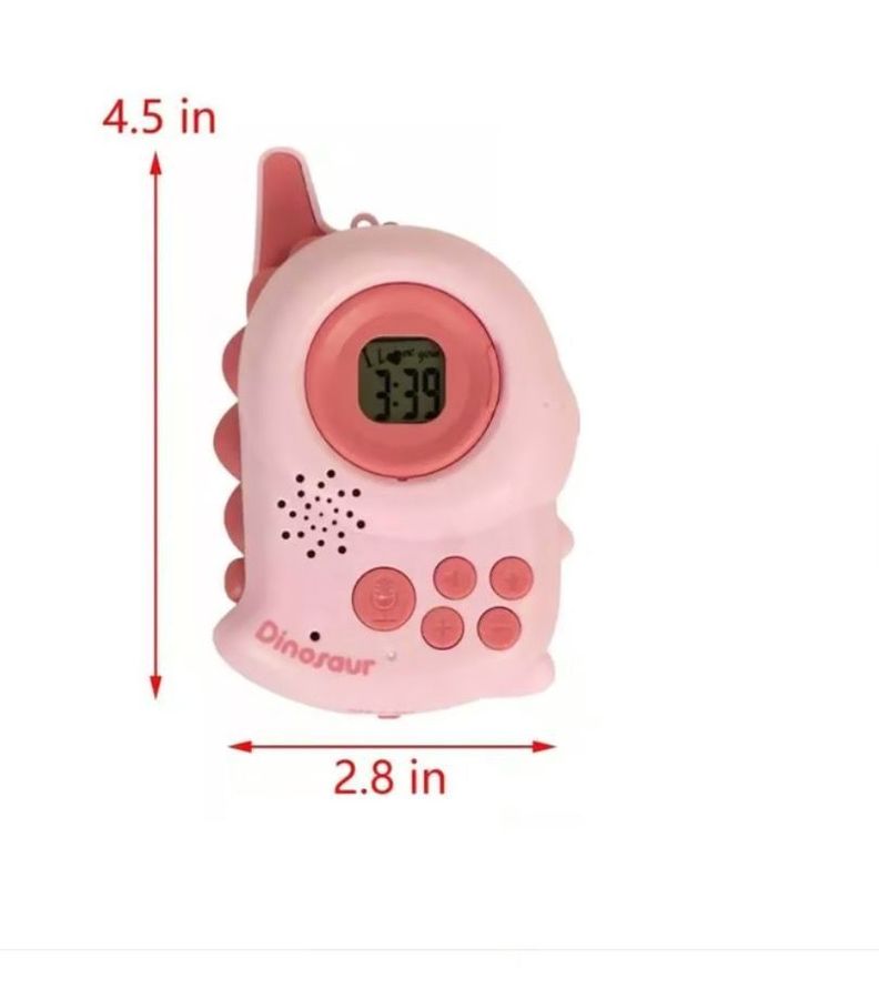 Walkie Talkie Niños Dinosaurio Kids Intercom Color Azul Y Rosado Par.-2