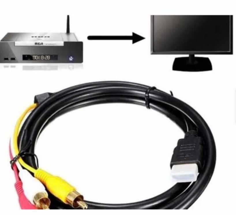 Cable 1.5m Hdmi Macho A 3 Rca Audio Vídeo Av Componentes-3