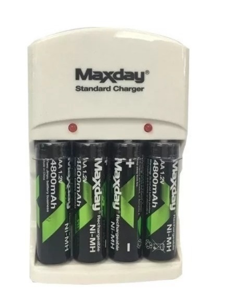 Cargador De Baterias AA AAA 9v + 4Pilas Recargable AA-1