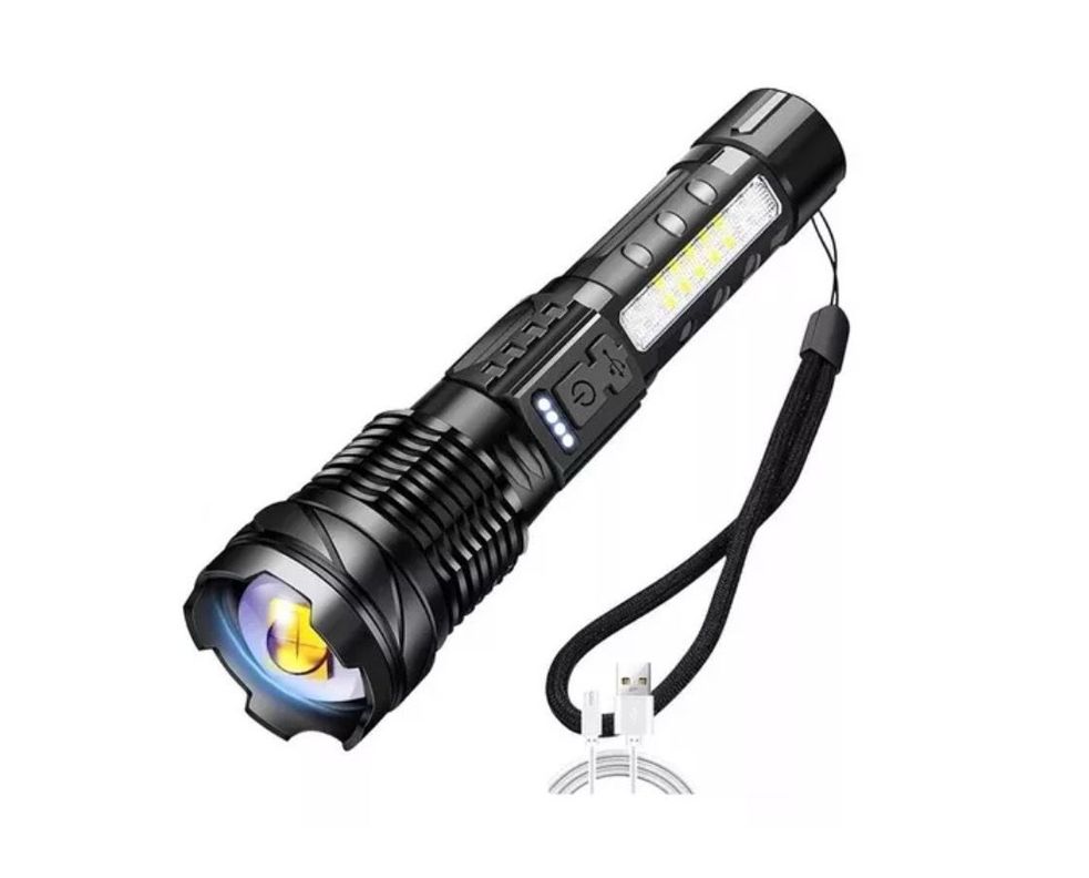 Packx2 Linterna Led Usb Titanium Tactical Laser Pro Camping-1