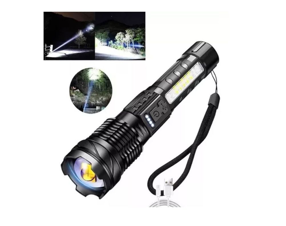 Packx2 Linterna Led Usb Titanium Tactical Laser Pro Camping-2