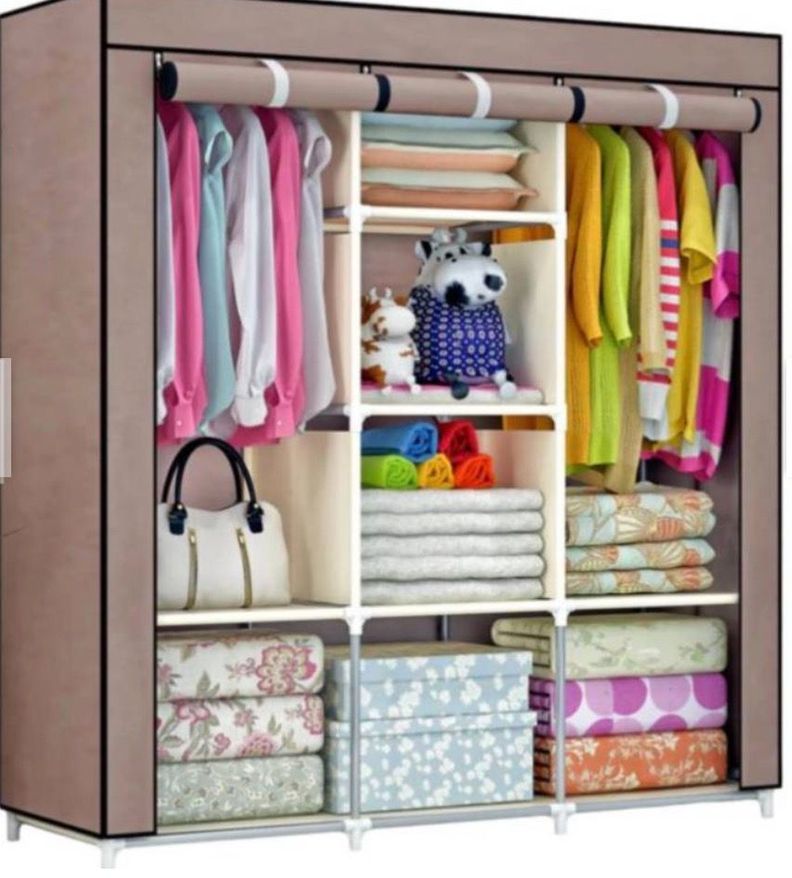 Closet Guarda Ropa Armable Ropero Grande Beige-0