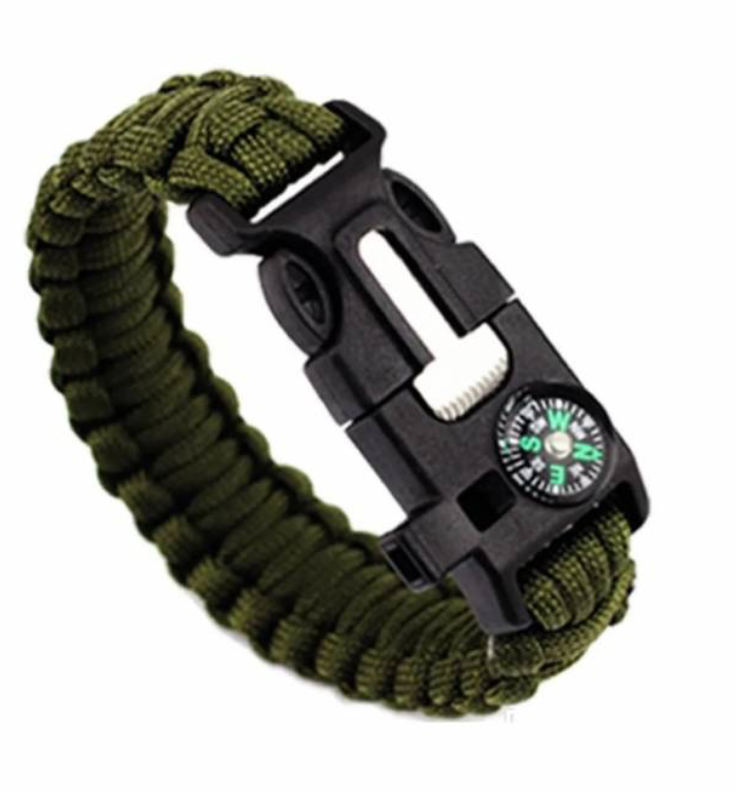 Pulsera Paracord Treking Y Escalada Supervivencia 5 En 1-0
