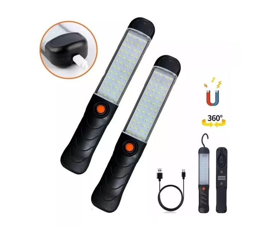 x2 Lampara Linterna De Mano Recargable Emergencia Colgante 007-2