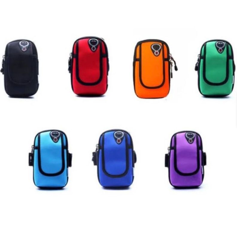 Bolsa AZUL Riñonera con Soporte para Brazalete -2