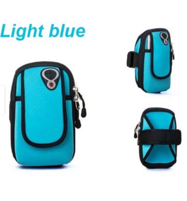 Bolsa AZUL Riñonera con Soporte para Brazalete -5