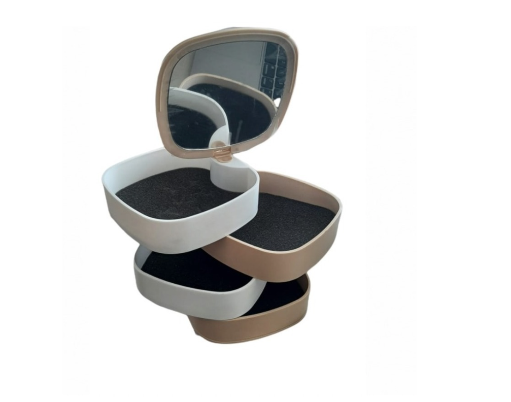 Organizador Para Joyas 360° Joyero De 4 Cajones + Espejo-0