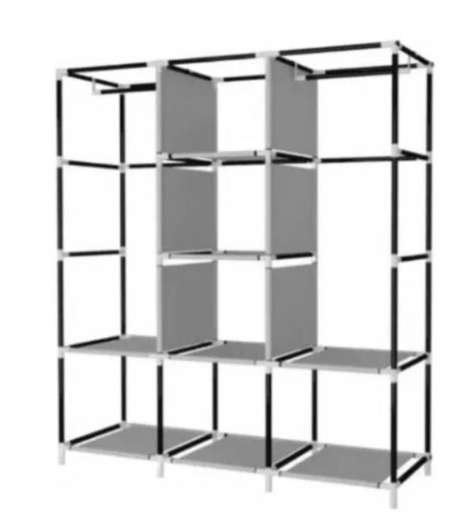 Closet Guarda Ropa Armable Ropero Grande Gris-1