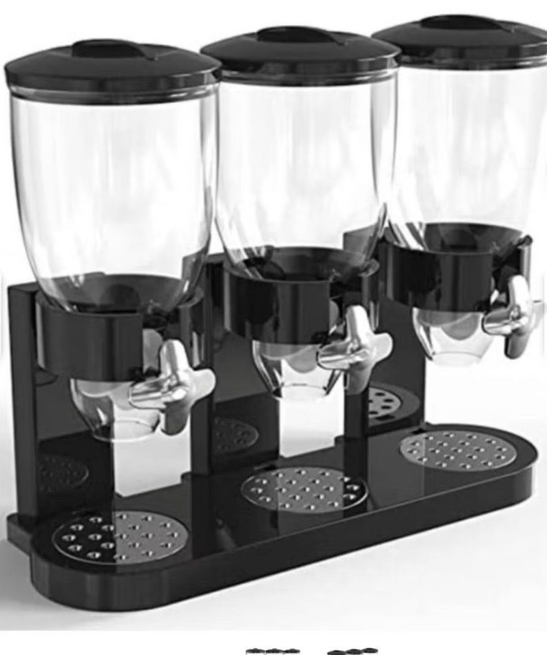 Dispensador Triple De Mesa Cereal Granos Dulces Frutos Secos-1