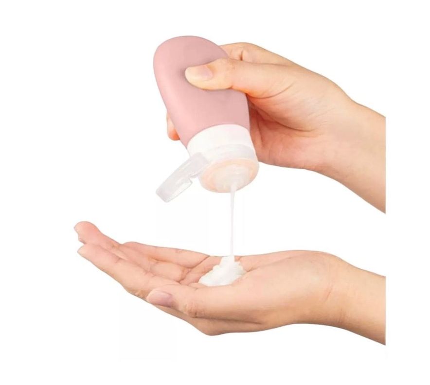 Kit De Viaje X4 Botellas De Silicona Dispensadores 90ml-1