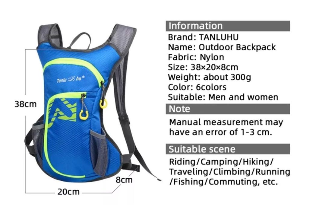 Mochila Deportes Trekking Y Montañismo Hidratación Roja-1