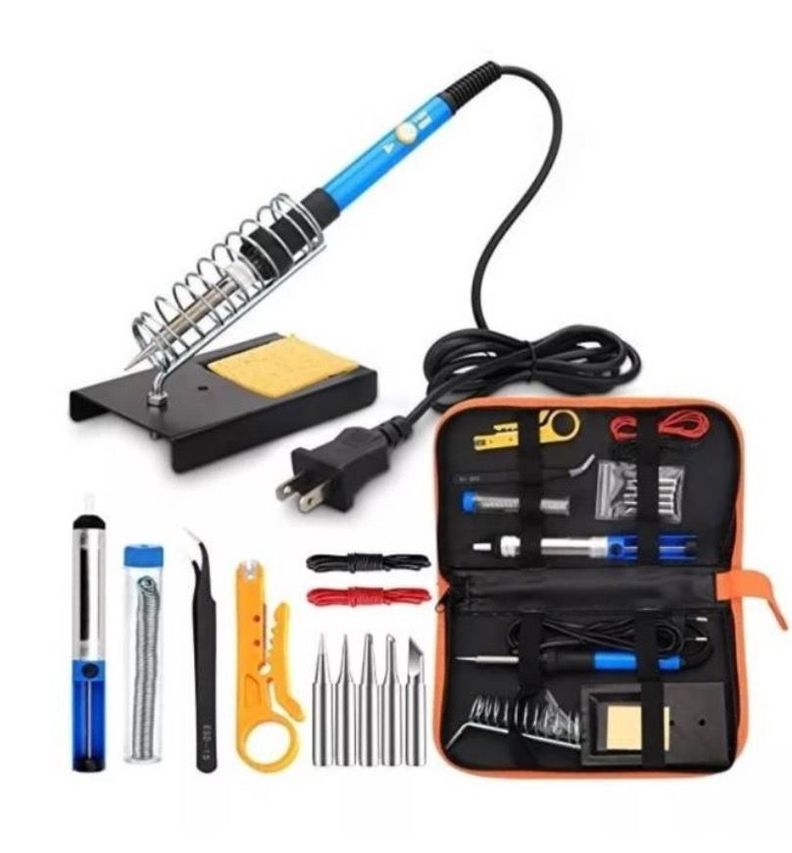 Kit Cautín Soldador 60w Punto Lápiz Temperatura -0