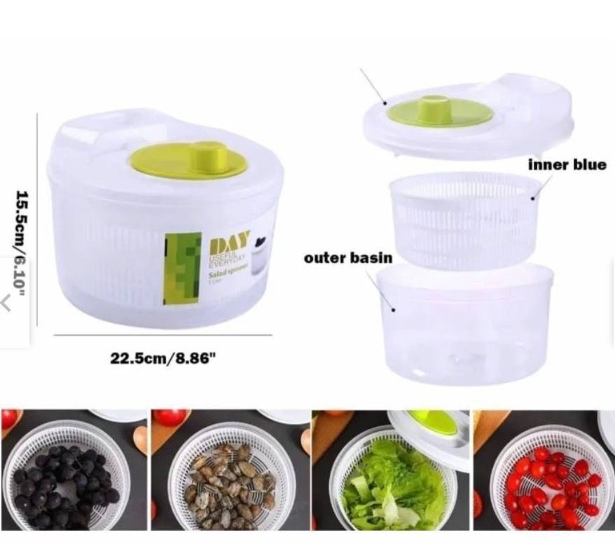Centrifuga Secadora De Verduras Lechuga Frutas-4