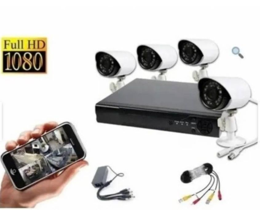Kit Cctv Con 4 Cámaras De Seguridad Mas Dvr 1080p Full Hd-3