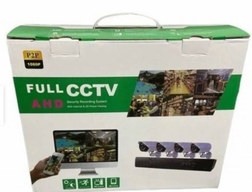 Kit Cctv Con 4 Cámaras De Seguridad Mas Dvr 1080p Full Hd-0