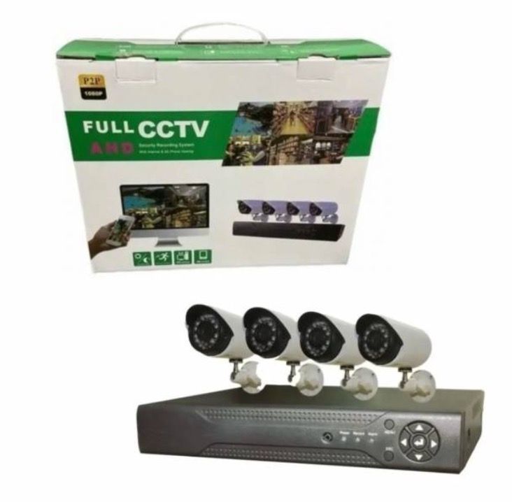Kit Cctv Con 4 Cámaras De Seguridad Mas Dvr 1080p Full Hd-1