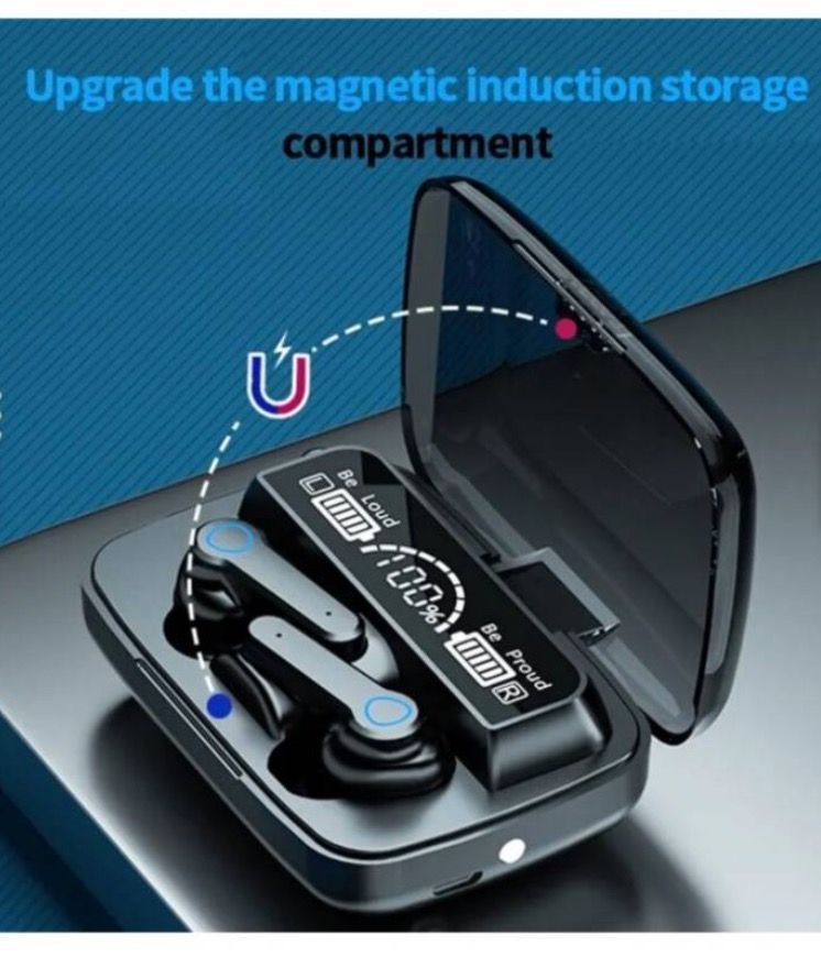 Audifonos Inalambricos Bluetooth M19 V53 Con Power Bank-4