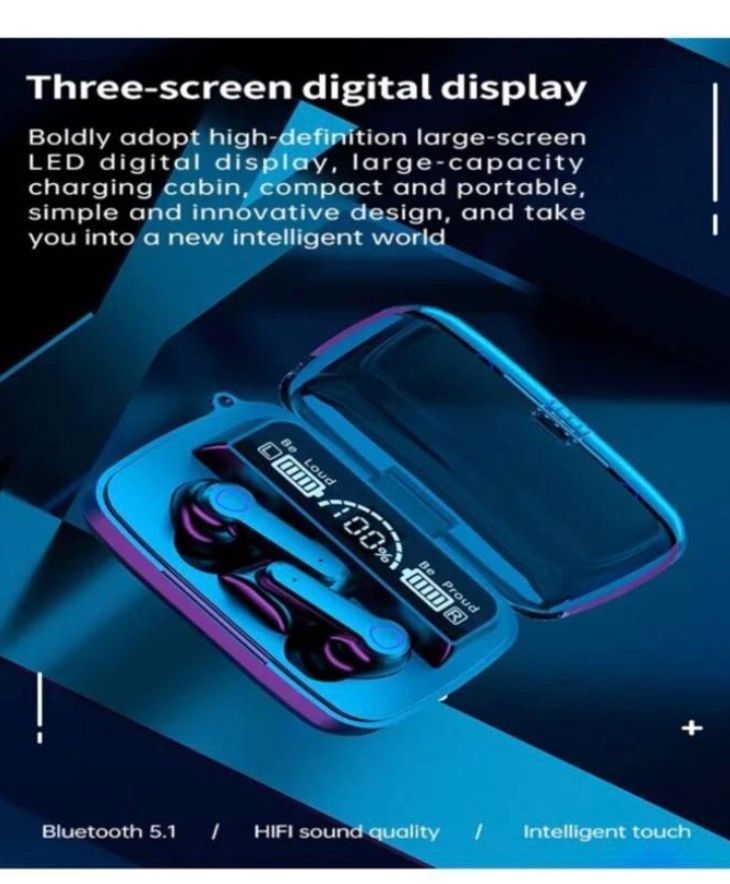 Audifonos Inalambricos Bluetooth M19 V53 Con Power Bank-5