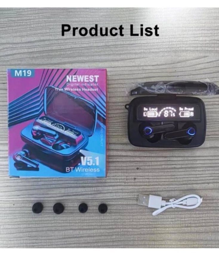 Audifonos Inalambricos Bluetooth M19 V53 Con Power Bank-6