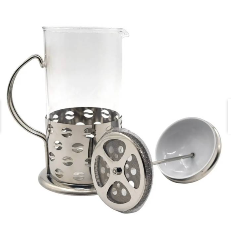 Tetera Cafetera De Vidrio Francesa 1000ml Acero Inoxidable-3