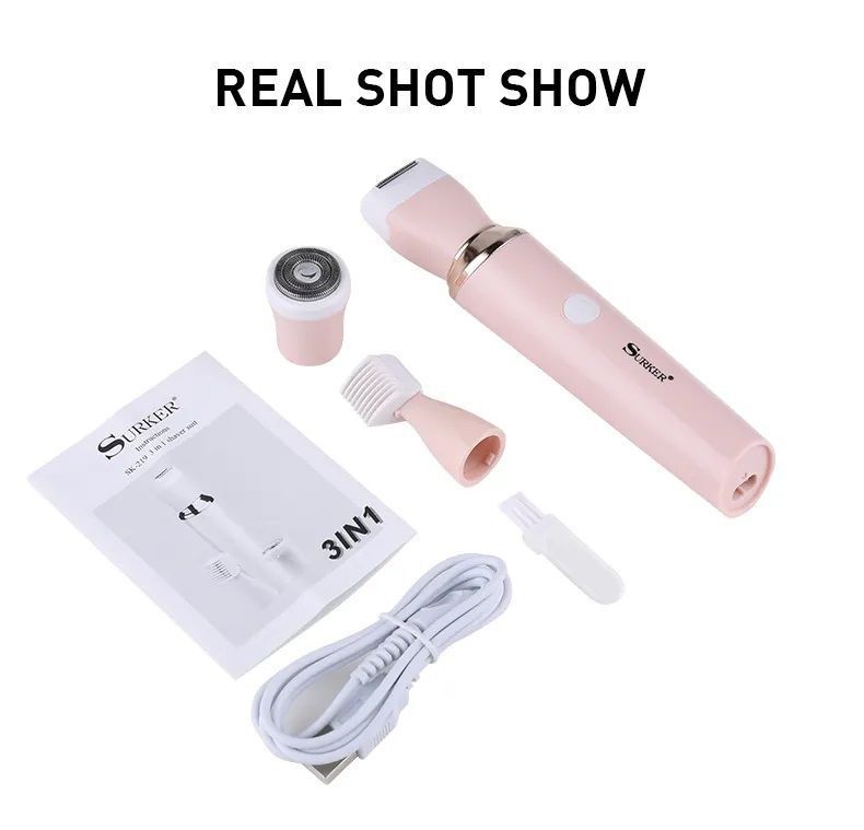 Depiladora - Rasuradora Femenina 3 En 1 Recargable USB-1