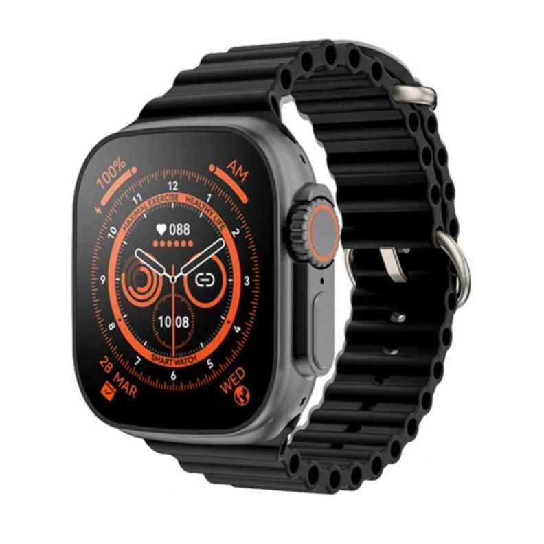 SMARTWATCH RELOJ INTELIGENTE + AUDIFONOS NEGRO -0