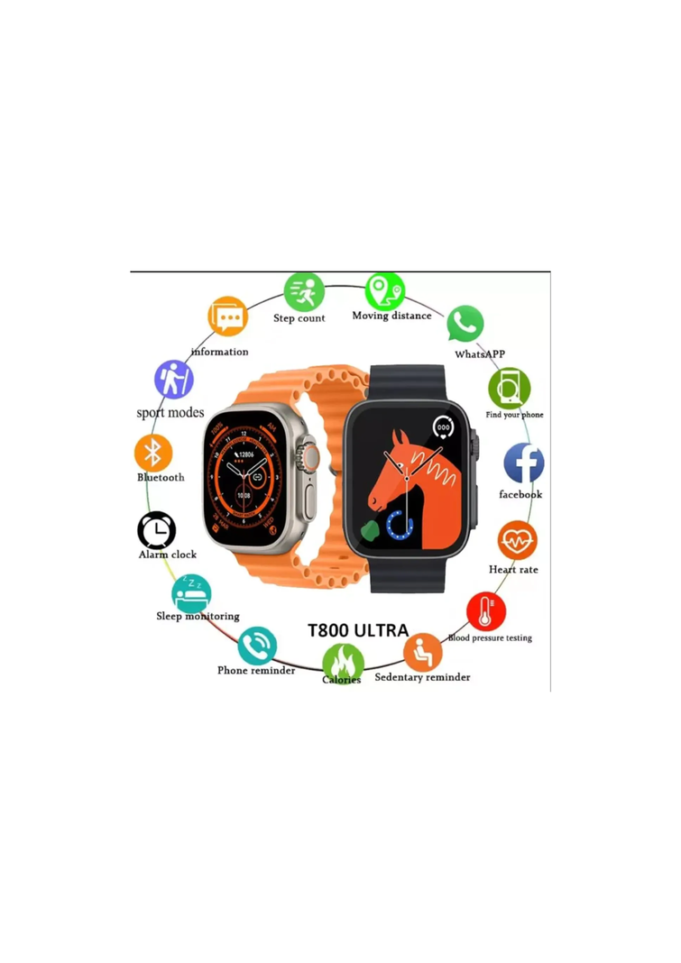 SMARTWATCH RELOJ INTELIGENTE + AUDIFONOS NEGRO -2