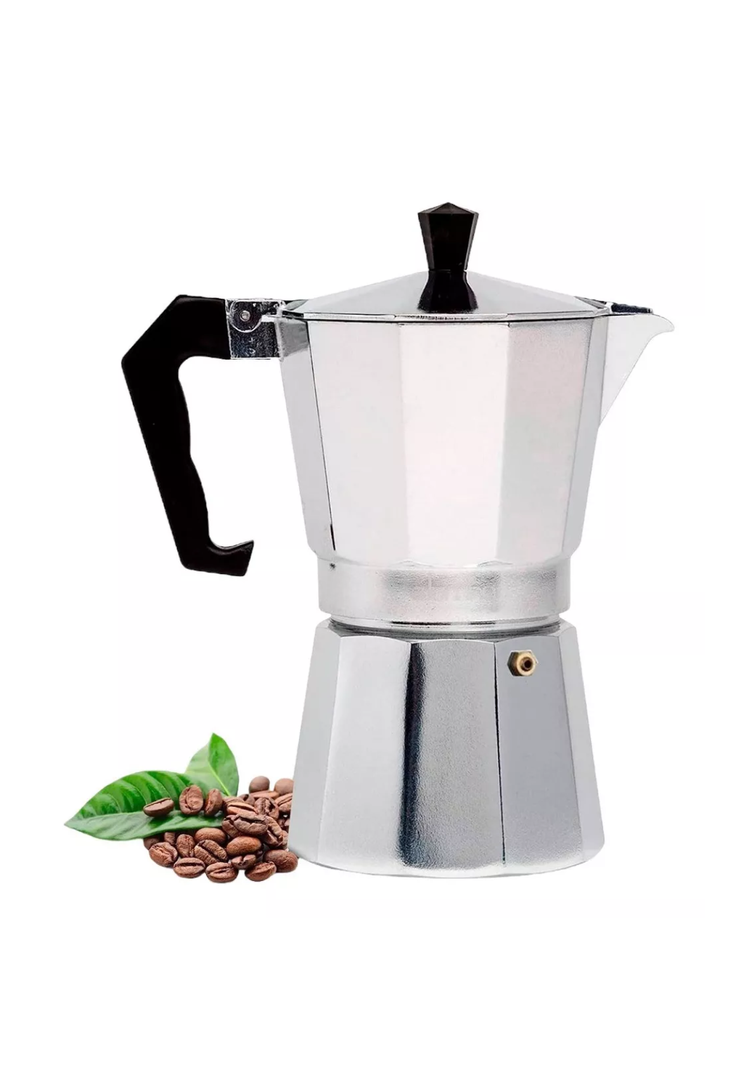 Cafetera Italiana Greca 450ml 9 Tazas Espresso Acero Inoxidable-1