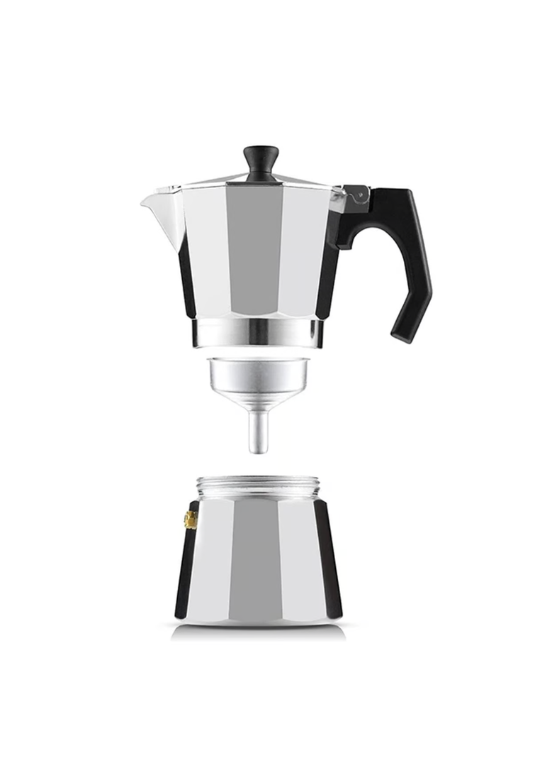 Cafetera Italiana Greca 450ml 9 Tazas Espresso Acero Inoxidable-2