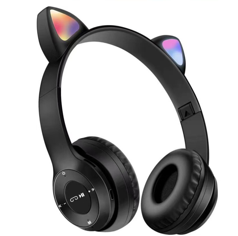 Audífonos Inalámbricos Bluetooth Oreja De Gato P47 Luz Rgb-0