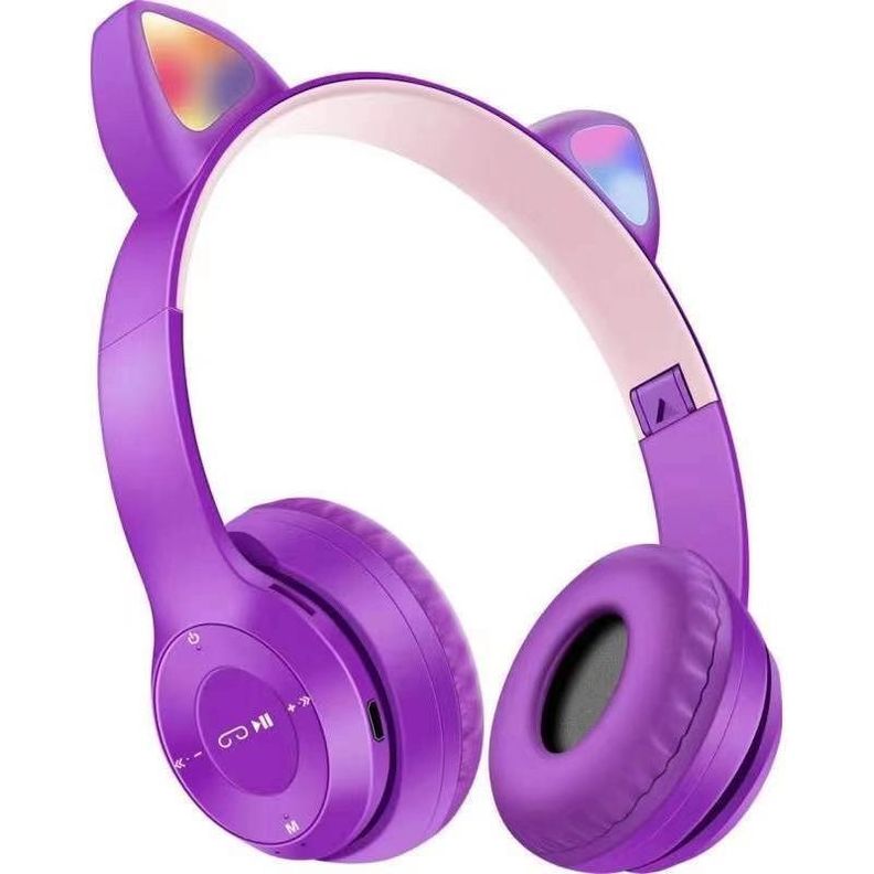 Audífonos Inalámbricos Bluetooth Oreja De Gato P47 Luz Rgb-0