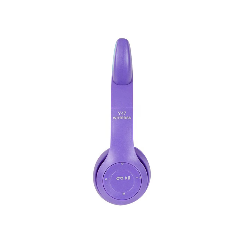 Audífonos Inalámbricos Bluetooth Oreja De Gato P47 Luz Rgb-1