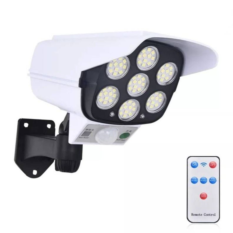 FOCO SOLAR TIPO CAMARA CON SENSOR DE MOVIMIENTO Y CONTROL REMOTO-0