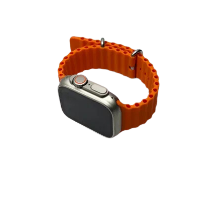 RELOJ INTELIGENTE SMARTWATCH ULTRA 9 CON 4 CORREAS 4 EN 1 NARANJO-1