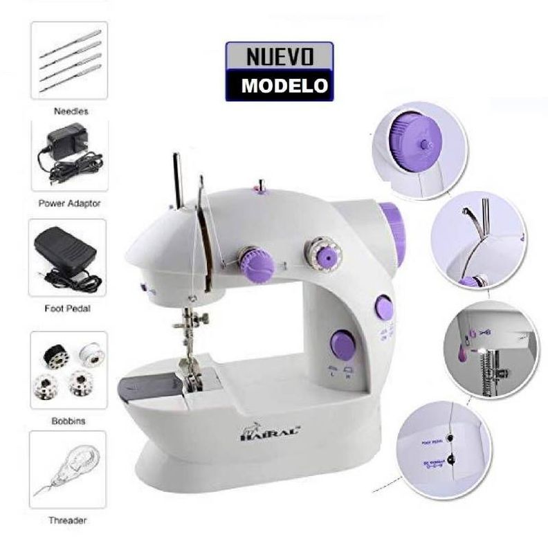 MAQUINA COSER DE MANO PORTÁTIL MINI SEWING MACHINE 4EN1-1