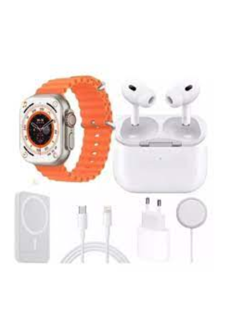 SMARTWATCH RELOJ INTELIGENTE  X8 ULTRA + AUDIFONOS Y POWER BAND-0