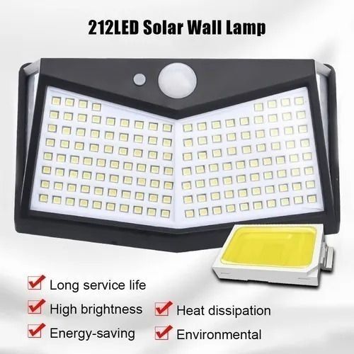 Foco Solar Exterior 212 Led Con Sensor De Movimiento-1