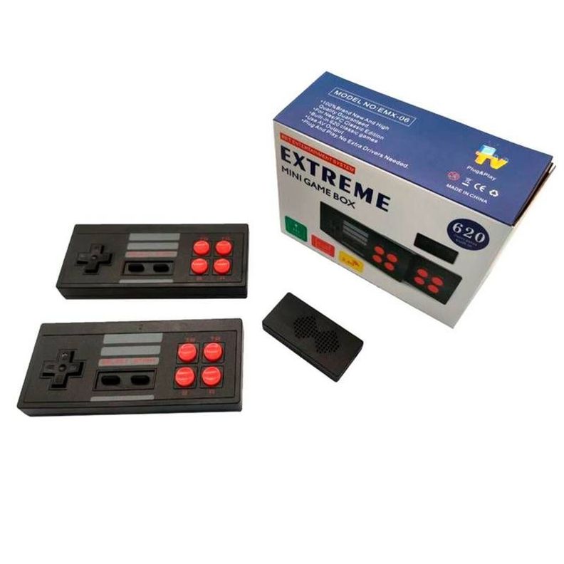 CONSOLA DE 620 JUEGOS RETRO CONTROL INALAMBRICO | Negro-0