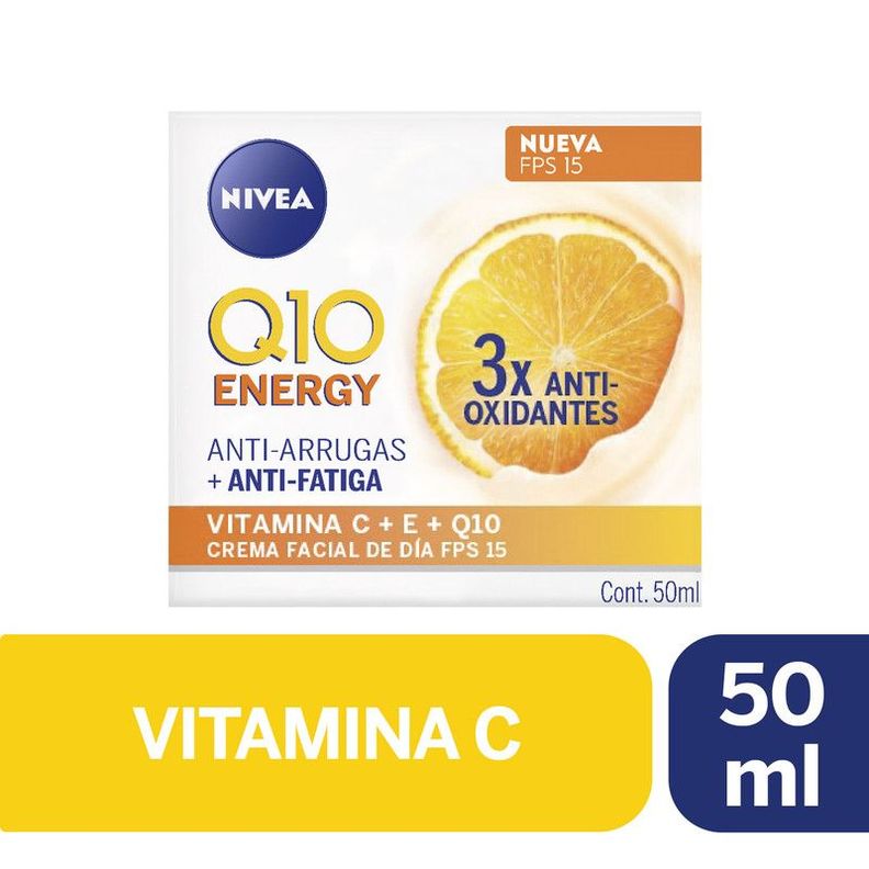 NIVEA Crema Facial Q10 Energy Dia FPS15 50ml Transparente