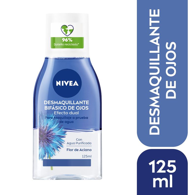 NIVEA Desmaquillante facial Bifasico de Ojos 125ml Blanco