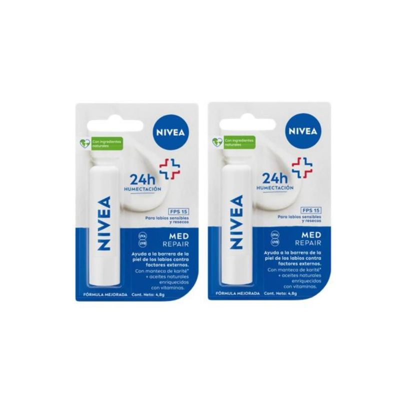 Pack Bálsamos labiales Med Repair Nivea-0