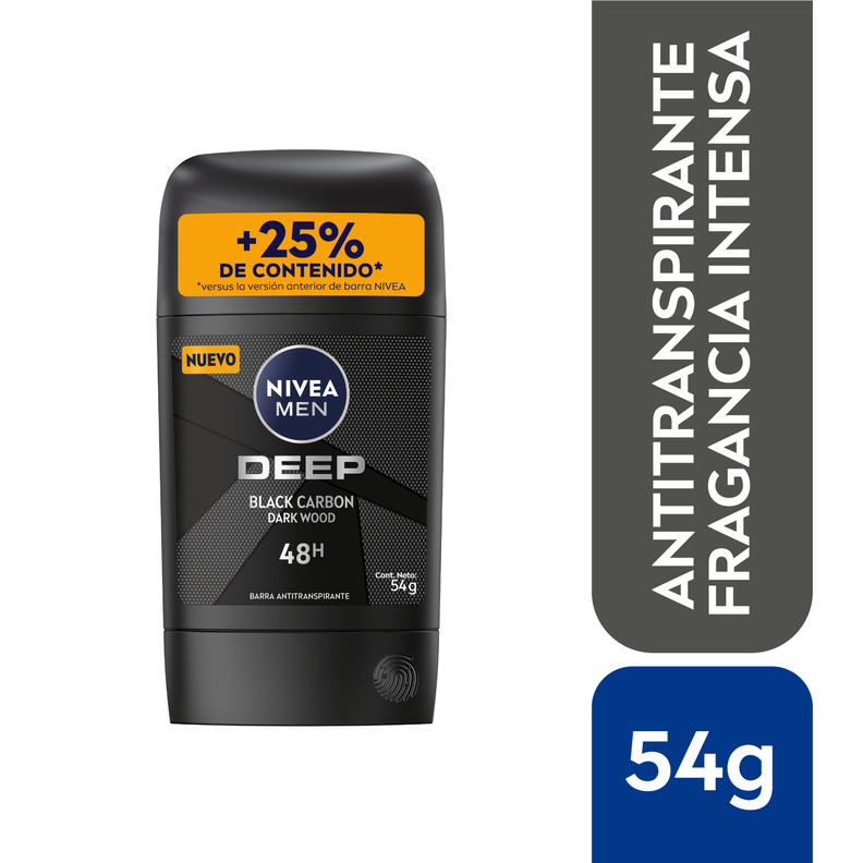 NIVEA MEN Antitranspirante en Barra Deep Beat Negro