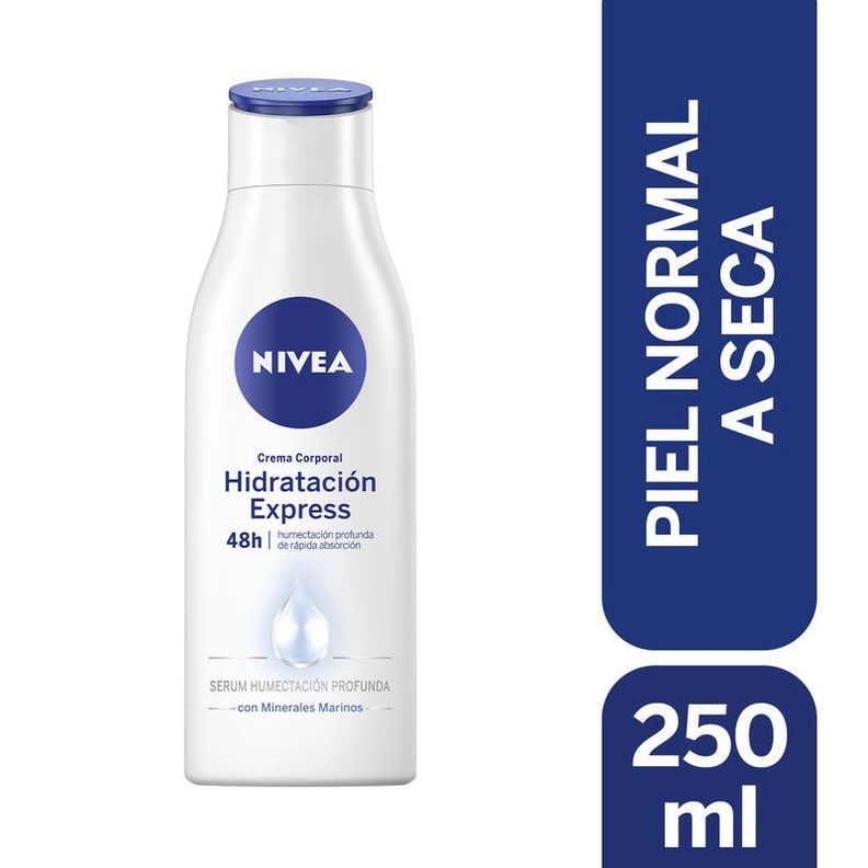 Crema Corporal Nivea Hidratacion Express 250ml Blanco