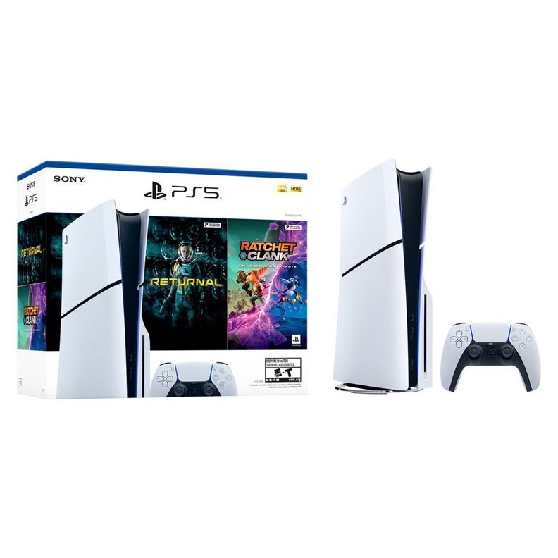 Consola Playstation PS5 Slim Con Disco + 2 Juegos