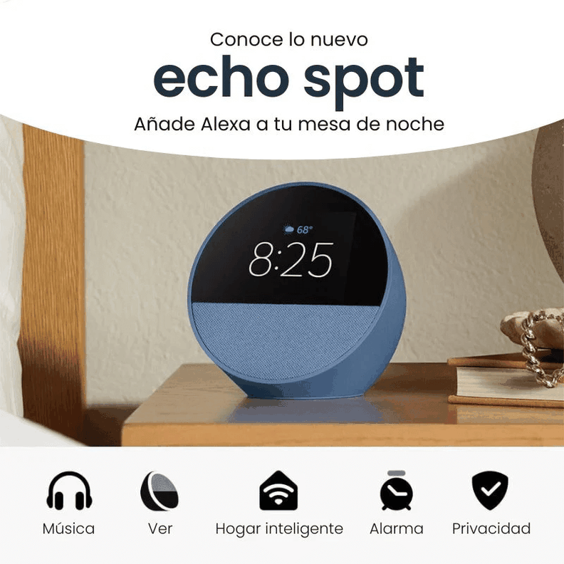 Amazon Echo Spot Última Generación 2024 Alexa Color Azul-1