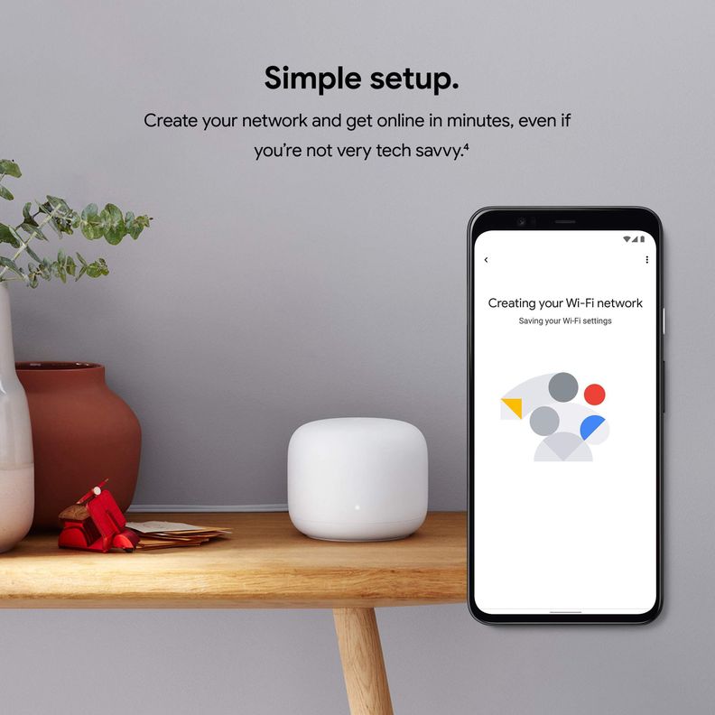 Sistema Wi-fi Mesh Router Google Nest Snow Pack 3 Unidades-2