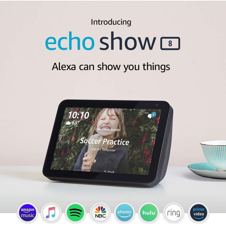 Amazon Echo Show 8 Negro Con Alexa Compatible Con Apps De Streaming-5