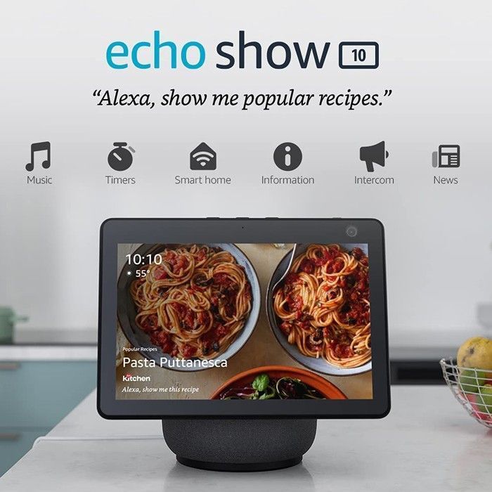 Amazon Echo Show 10 Negro Ultima Generación Con Alexa Apps Streaming-4
