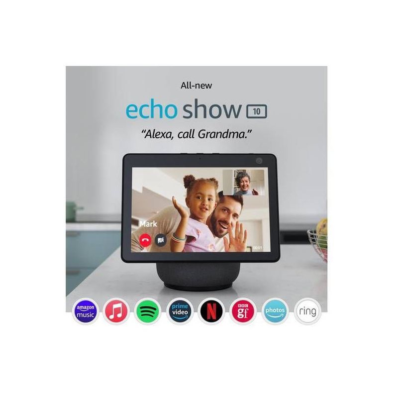 Amazon Echo Show 10 Negro Ultima Generación Con Alexa Apps Streaming-3