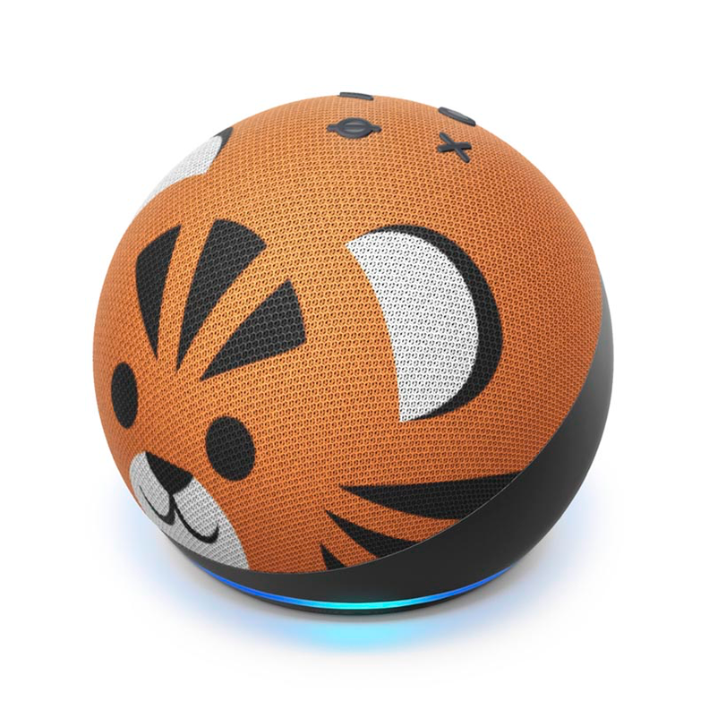 Amazon Echo Dot 4 Generación Edición Infantil Diseño Tigre-0